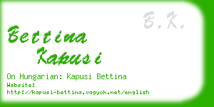 bettina kapusi business card